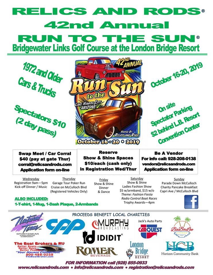 Run to The Sun Weekend October 1620 in Lake Havasu City Arizona Hot